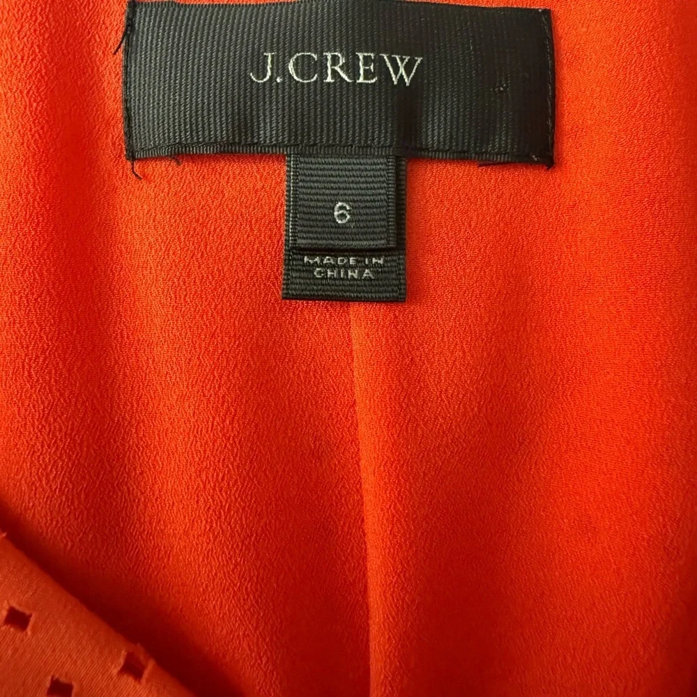 J. Crew Orange V-Neck Dress